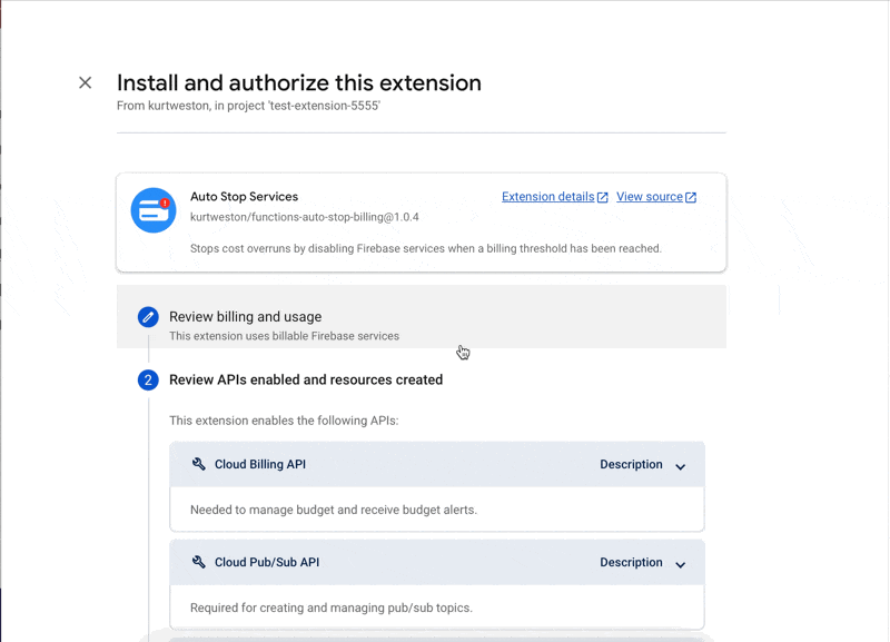 Configure the extension by defining the strategy and any other details. The default is also OK!
